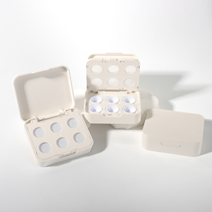 OEM/ODM Tùy Chỉnh 2G Rỗng Nhựa Patting Gel Palette Với Đệm Không Khí Net 6 Màu Sắc Xách Tay Nail Gel Polish Palette Cho Mỹ Phẩm - Product Image 1