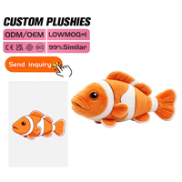 Coussin de câlin personnalisé super doux en forme de requin, en coton PP certifié EN71, adorable jouet en peluche animal marin, couleurs et tailles personnalisables