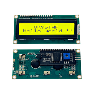 Module LCD 1602 avec adaptateur Ilc I2c I2C Jaune Vert Panneaux d'affichage LCD LCD 16x2 - Product Image 1