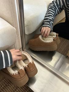 Botas de Nieve de Otoño/Invierno para Mujer JiuZhou, de Lujo y Alta Calidad, Forro Cálido de Algodón y Lana, Punta Cerrada, Amortiguación, Tendencia de Moda - Product Image 3