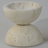 STONEKOCC Prix d'usine Personnalisé D10.5cm 3 Lignes de Trous Marbre Décoration Diffuseur d'Arômes pour Maison, Poêle d'Aromathérapie, Table Basse d'Hôtel