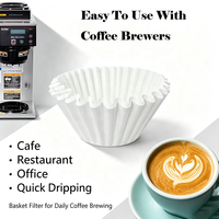 Filtre à café en papier biodégradable écologique en forme de gâteau, design ondulé croisé, tampon filtrant jetable pour la préparation du café filtre