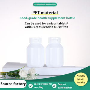 Bouteille larme blanche Bouteilles <span class=keywords><strong>Patron</strong></span> vides pour pilules de santé Distributeur de détergent à lessive Emballage de bouteille de supplément - Product Image 3