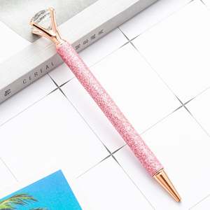 Nouvelle promotion, stylo à bille en métal avec logo personnalisé, magnifique, brillant, diamanté, largeur d'écriture 1,0 mm - Product Image 6