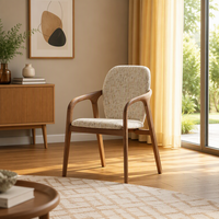 MULIGNA Chaise de salle à manger en bois de style ferme moderne de luxe populaire, fauteuil en bois pour salle à manger, hôtel, salon