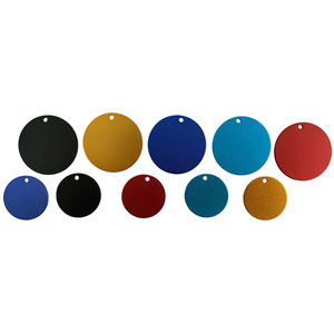 Etiqueta de identificación de mascota en forma de círculo, etiquetas de nombre de perro de <span class=keywords><strong>metal</strong></span> de aluminio - Product Image 1