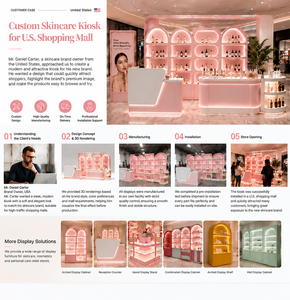Maßgefertigte Kosmetik-Ladeneinrichtung: Vitrinen, Parfümregale, Bodenständer für Schönheits- und Make-up-Produkte, Ausstellungsschrank - Product Image 2