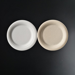 Assiettes jetables écologiques <span class=keywords><strong>pour</strong></span> mariage, 6 pouces, biodégradables, en bagasse de canne à sucre, compostables, <span class=keywords><strong>pour</strong></span> plats à <span class=keywords><strong>emporter</strong></span> - Product Image 1