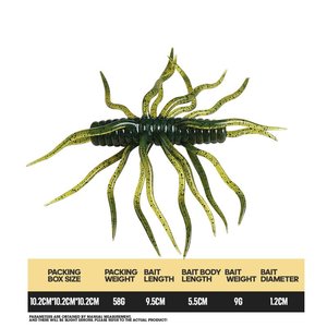 <span class=keywords><strong>Esca</strong></span> Morbida a Forma di Riccio 9,5cm 9g, Verme Bionico Flessibile Multiragno in TPE, 5 Colori <span class=keywords><strong>per</strong></span> Pesca in <span class=keywords><strong>Mare</strong></span>, <span class=keywords><strong>Esca</strong></span> Morbida <span class=keywords><strong>per</strong></span> Spigola, Nuovo Arrivo - Product Image 2