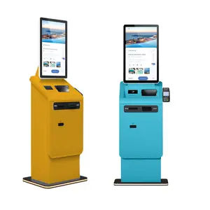 Crtly Bill Cash Machine Self Service Touch Crypto Atm Automatic Kiosk Payment With Cash And Card Paymen Cash Recycler Machine