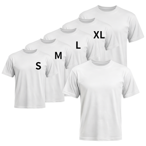 <b>White</b> Quick Dry Men T Shirt 180G Knitted Short Sleeve Crew Neck Cotton <b>Tee</b> Casual Sports Wear - Product Image 1