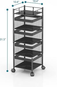 Kitchen Cabinets Accessories Multifunctional Kitchen Storage Rotatable Shelf 3 4 5 Layers <b>Vegetable</b> or Fruit Storage Rack - Product Image 2