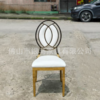 Chaises de banquet modernes et minimalistes en métal, fourniture directe d'usine, pour hôtels et restaurants, dossier empilable argenté