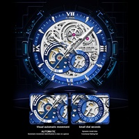 Reloj Mecánico de Lujo para Hombre, Correa de Acero Inoxidable, Luminoso, Resistente al Agua, Automático