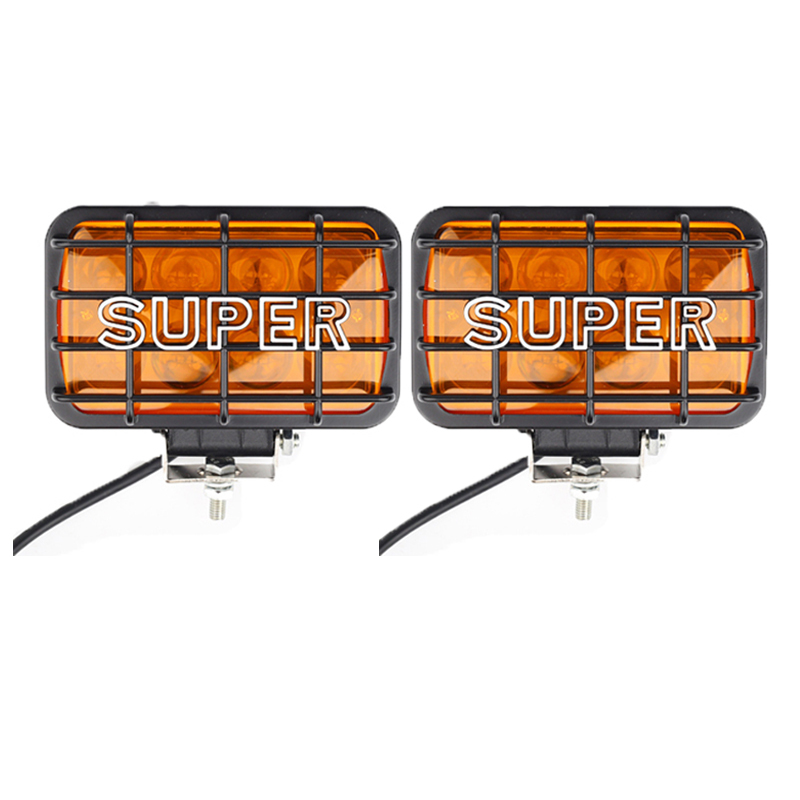 4x6 Inch Led Work Light 12V White Yellow 4D 40W Auxiliary Light Fog for Truck