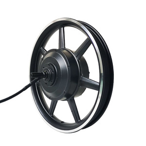 Motor de buje de rueda para bicicleta eléctrica de 48V 36V 350W 14 pulgadas BLDC con engranajes, de alta velocidad y potente - Product Image 1