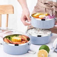 Boîte à lunch Bento Allnice moderne de style nordique avec boucle ronde et design anti-fuite, capacité de 1 à 3 L, pour la maison, la cuisine, les enfants et les adultes