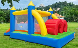 Tout-en-un : toboggans de course doubles, tunnels de rampement, obstacles d'escalade, château gonflable, maison de rebond gonflable, matériau PVC - Product Image 6