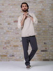 Men Fashion Straight Chino Trousers Black Casual <b>Elastic</b> <b>Waist</b> Cotton Pants Wholesale - Product Image 5