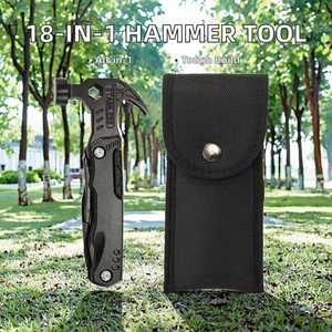 Herramienta Multifuncional de Supervivencia para Exteriores de Acero Inoxidable y Aluminio de Grado Industrial, Martillo de Uñas con Funda de Nailon para Camping, Caza y Senderismo - Product Image 2