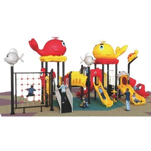 Tobogán de combinación de plástico para exteriores para niños de estilo marino para Parque de playa para diversión y aventura al aire libre - Product Image 5