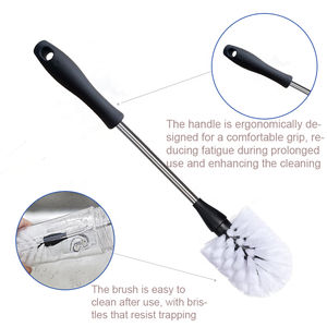 Wholesale Customizable PP Antibacterial Eco-Friendly Water <strong>Bottle</strong> Cleaning <strong>Brush</strong> Long Handle <strong>Bottle</strong> Cleaner Set Built Narrow - Product Image 1