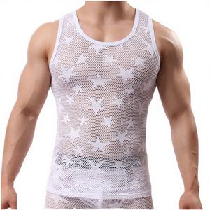 Débardeur de sport pour homme en maille tricotée blanche Hasnatpak, personnalisé, écologique, respirant, style vintage, séchage rapide, col rond - Product Image 2