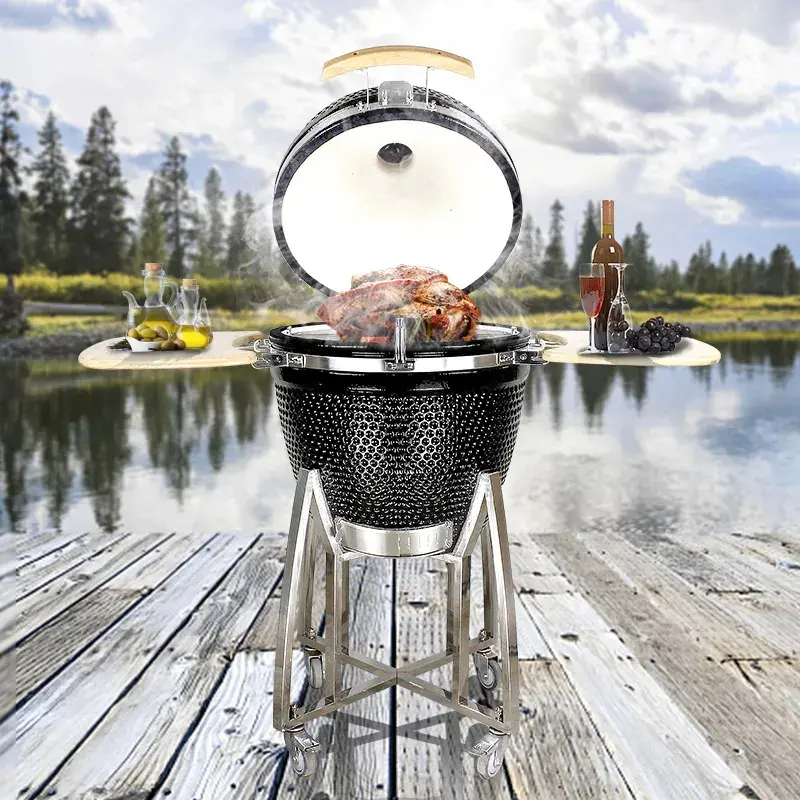 Kamado 13 18 22 26 ovo fumador de cerâmica, churrasco, fábrica, melhor venda, cerâmica, kamado