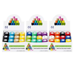 شريط رياضي متماسك بنمط مخصص عالي الجودة 5 أو ضمادة مرنة غير لاصقة طويلة مع اللاتكس للاستخدام الطبي - Product Image 2