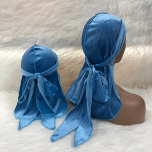 Hip-Hop Hommes Designer Personnalisé Durags Logo Cheveux Du Rag Velours Chapeau Ethnique Bandanas Vendeur pour Hommes - Product Image 5