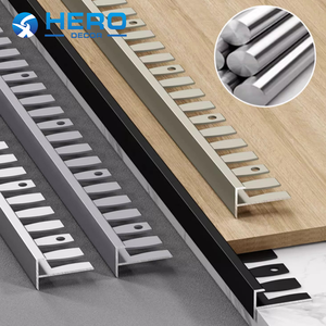 <span class=keywords><strong>Profilo</strong></span> di transizione per pavimenti <span class=keywords><strong>in</strong></span> ceramica e <span class=keywords><strong>alluminio</strong></span>, tipo Hero Metal Edge, con angolo bullnose, <span class=keywords><strong>profilo</strong></span> <span class=keywords><strong>Jolly</strong></span> Beading, per piastrelle <span class=keywords><strong>in</strong></span> gres porcellanato, a forma di arco curvo - Product Image 2