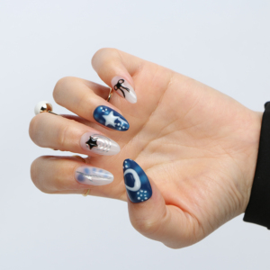 Uñas Postizas Cuadradas de ABS de Alta Gama, Lujosas y Blanqueadoras, Hechas a Mano para los Dedos - Product Image 1