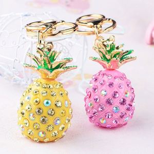 Creative Pineapple Keychain Pendant with Diamonds Bag Accessory Pendant Fruit <b>Key</b> <b>Chain</b> - Product Image 1