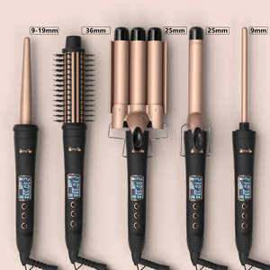 2024 professionnel 5 en 1 baguette à friser ensemble Interchangeable Styler <span class=keywords><strong>cheveux</strong></span> bigoudi 3 barils fer à friser - Product Image 1