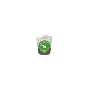 Vasos de papel compostables para bebidas calientes, diseño Natural Bibo, 80/85 mL (3oz), 50 unidades/paquete - Product Image 1