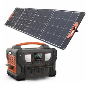 (1000W LiFePO4 Solar Power Station) generatore solare con pannello completo set LED light power station portatile