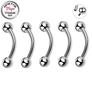 Bijoux de <span class=keywords><strong>piercing</strong></span> pour sourcils en Titane G23, barbell incurvé, labret, bijoux de lèvre, <span class=keywords><strong>piercing</strong></span> d'oreille (rook), petit <span class=keywords><strong>piercing</strong></span> de nombril pour femmes et hommes - Product Image 3