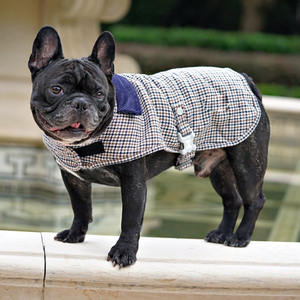 犬用ハーネス 英国風 犬用秋冬トレンチコート ツイード チェック柄 大型犬用アウター ドッグハーネス - Product Image 5