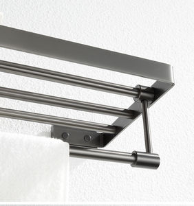 Toallero de baño de acero inoxidable, colgador de pared, pistola, color gris, estante para toallas - Product Image 6