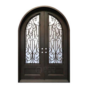 Fournisseur professionnel de portes <span class=keywords><strong>d</strong></span>'<span class=keywords><strong>entrée</strong></span> principales doubles pour maison, portes de sécurité et de sécurité, portes rondes <span class=keywords><strong>en</strong></span> fer forgé et <span class=keywords><strong>en</strong></span> verre - Product Image 6