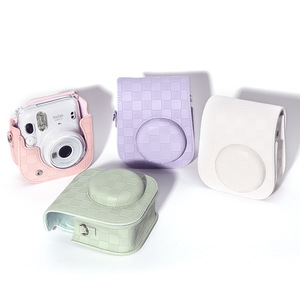 Estuche para cámara <span class=keywords><strong>Instax</strong></span> Mini 12/<span class=keywords><strong>11</strong></span> 2025, estilo vintage, de cuero PU, con correa para el hombro, accesorio para cámara instantánea, funda protectora. - Product Image 3