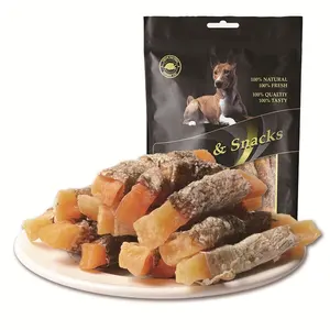 Vissenleer Wrap Zoete Aardappel Natuurlijke Hond Behandelen Snacks Huisdier Voedsel Groente Dog Treats