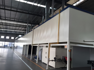 Ligne de revêtement électrostatique entièrement automatique contrôlée par PLC, avec prétraitement, <span class=keywords><strong>cabine</strong></span> de récupération cyclonique, séchage et four de polymérisation pour métaux - Product Image 6