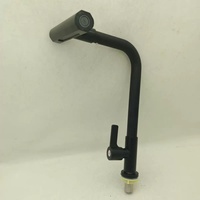 Keran Wastafel Air Dingin Tunggal Modern Hitam DL-032 SUS Baru dengan Tuas Tunggal untuk Penggunaan di Kamar Tidur dan Kamar Mandi
