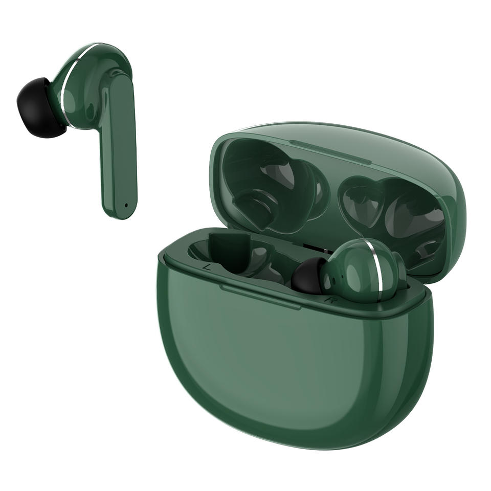 グリーン ワイヤレスイヤホン TRUE WIRELESS STEREO Kingstar K035 Bluetooth Earbuds - Waterproof & Noise Cancelling