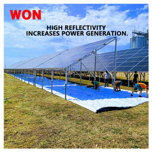 WON Panel <span class=keywords><strong>solar</strong></span> Estación de energía Cubierta de piso Anti-UV Película reflectante <span class=keywords><strong>solar</strong></span> de larga duración Estera de hierba reflectante blanca - Product Image 5