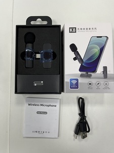 Wholesale K8 <strong>Wireless</strong> Lavalier <strong>Microphone</strong> Professional Mini Mic <strong>Wireless</strong> Collar Clip Mic Professional for Mobile Phone <strong>Vlogging</strong> - Product Image 4