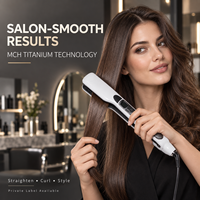 Catokan Rambut Profesional Steam MCH Titanium 450F Pemanas Cepat 2 in 1 Pelurus & Pengikal Rambut Salon Private Label Custom