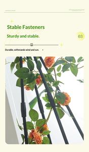 P461 Support de fleurs en fer forgé vert en gros, support de pot en plastique, cadre extérieur <span class=keywords><strong>pour</strong></span> plantes grimpantes, <span class=keywords><strong>pour</strong></span> pots de fleurs et jardinières - Product Image 4