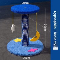 Arbre à chat compact avec étagère, nid, plateau à gratter en sisal et jouet pour chaton XKMPJ-1